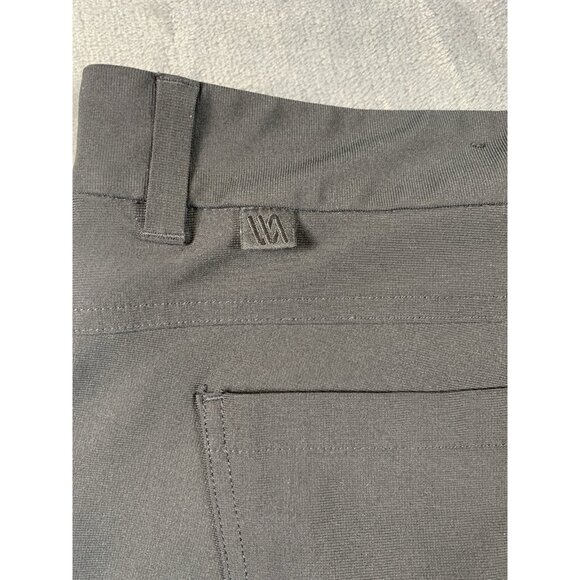 VRST Chino Pants Mens 36x34 Black Polyester Stretch Slim Fit Golf Wear Travel - Picture 3 of 8